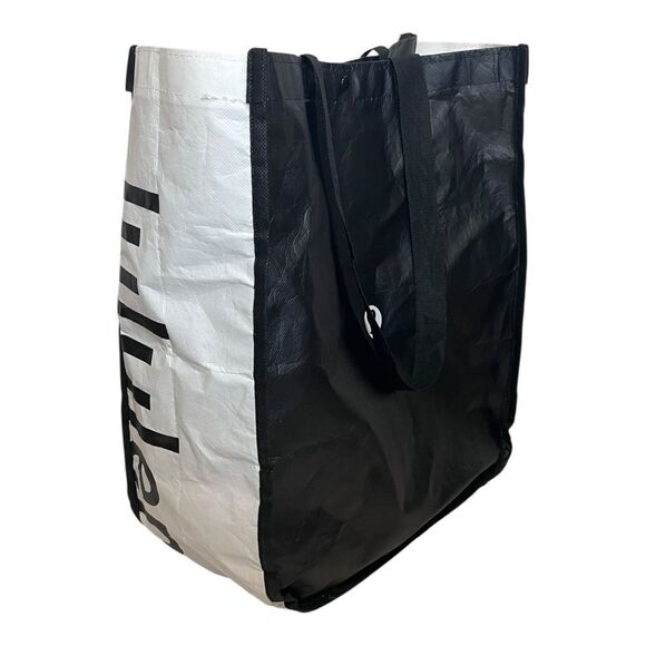 Lululemon | Black White Shopping Beach Tote Car Travel Clothing Pack Bag OS - Picture 2 of 5